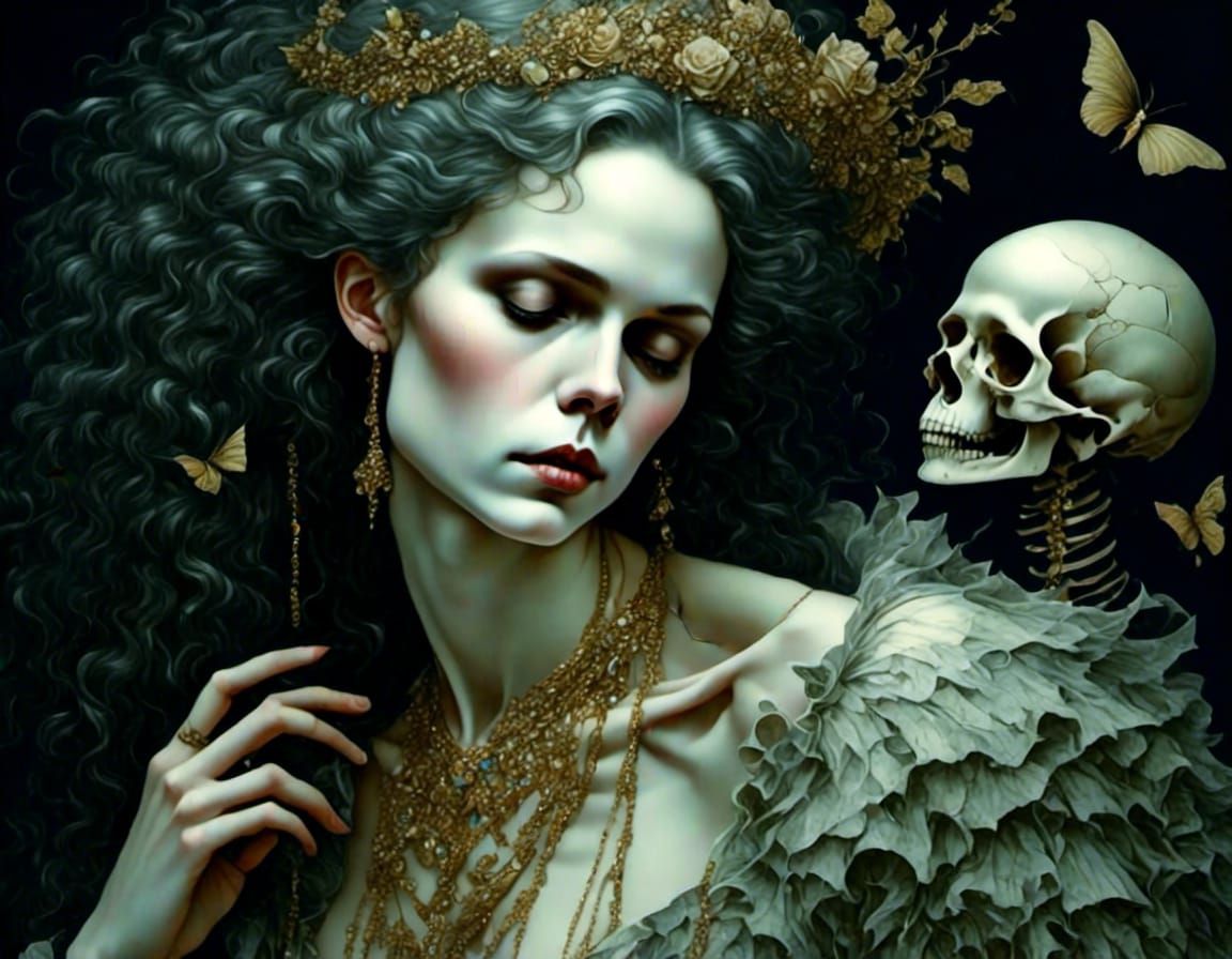 Skeletal Ballet Dancers in Macabre Performance