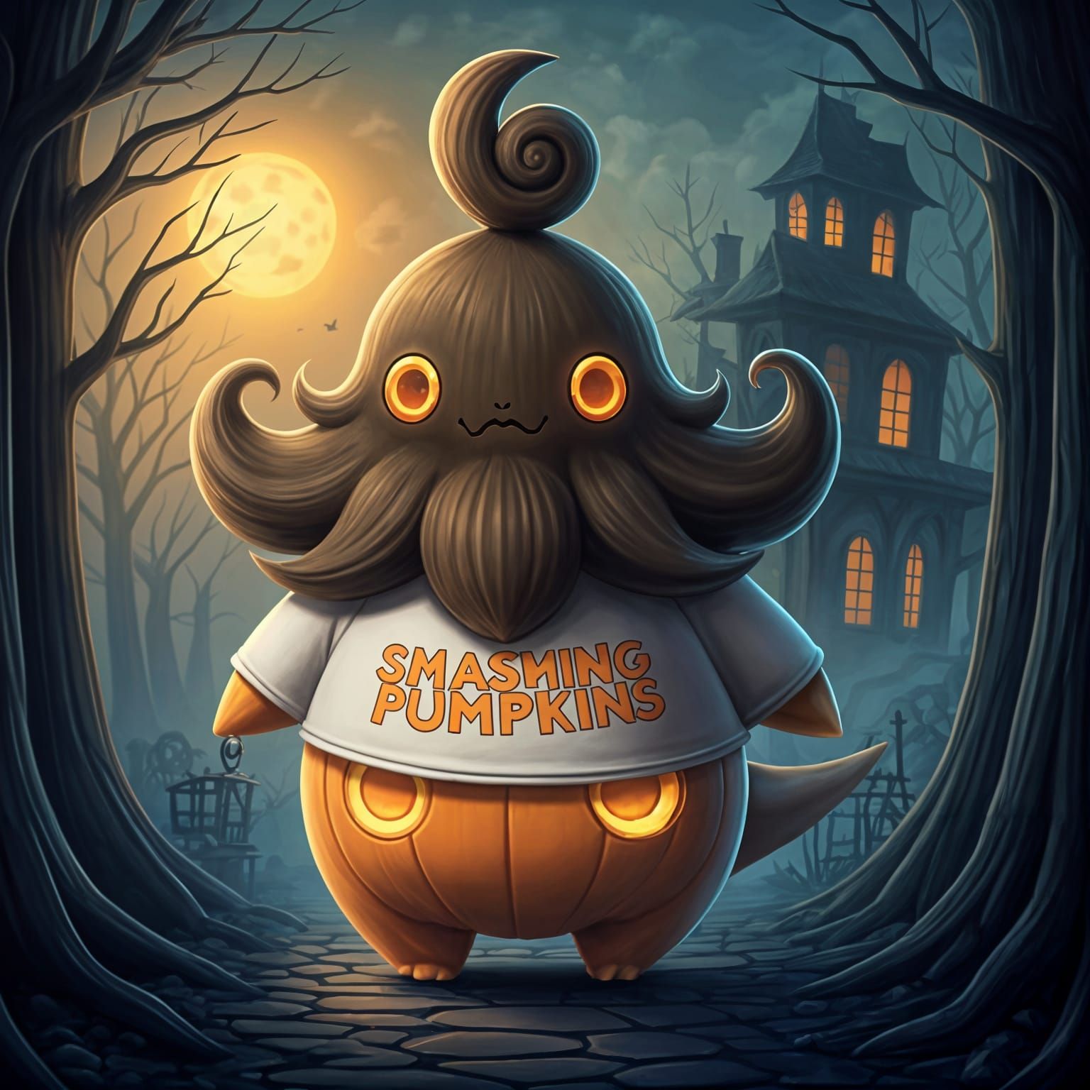 Adorable Pumpkaboo in Smashing Pumpkins Tee