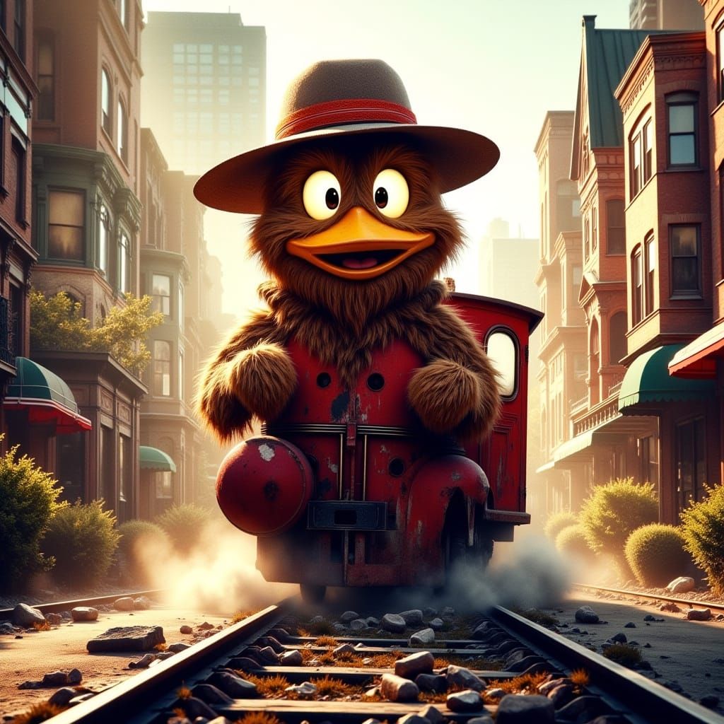 Charming Train Donald in Vintage Indianapolis Style