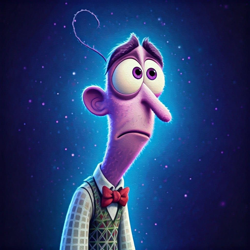 Anxious Fear from Inside Out in Impressionist Style