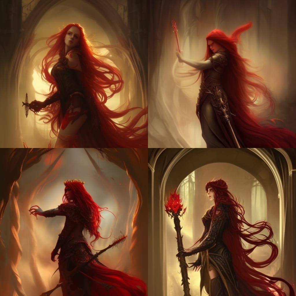 Gothic Elven King on Throne of Roses