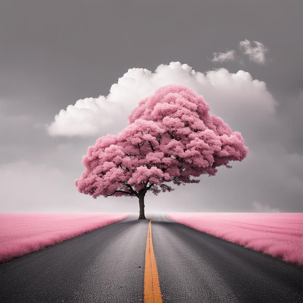 Cloud Tree on Pink Road