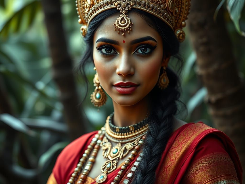 Ethereal Goddess of Abundance in Jungle Paradise