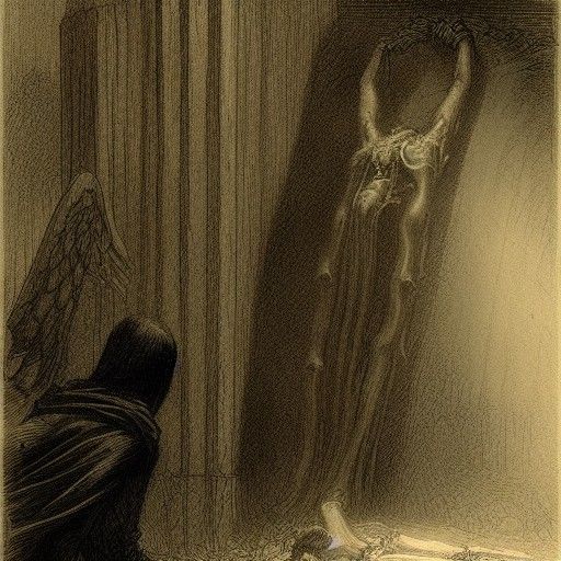 Vampire Emerges: Gothic Horror Cemetery Scene