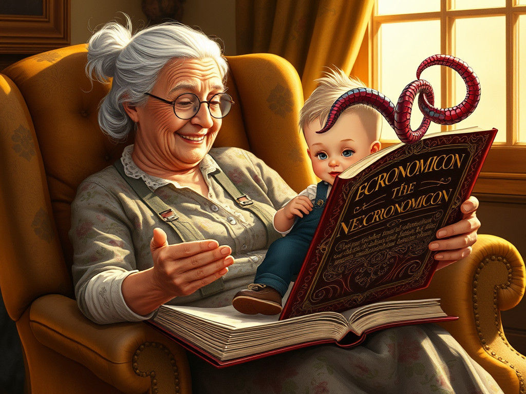 Victorian Grandmother Reads Necronomicon: Tentacle Surprise
