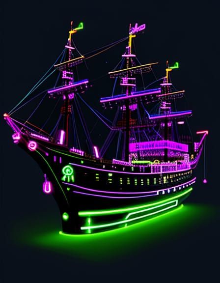 Neon Spacecraft Revealed in Radiant Hues