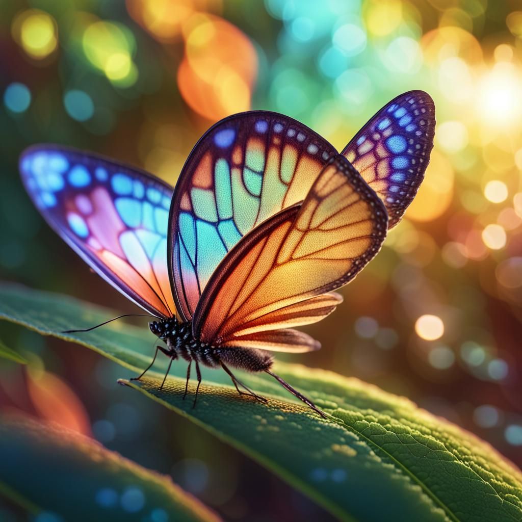 Butterfly Wing Macro Shot in Detailed Digital Art