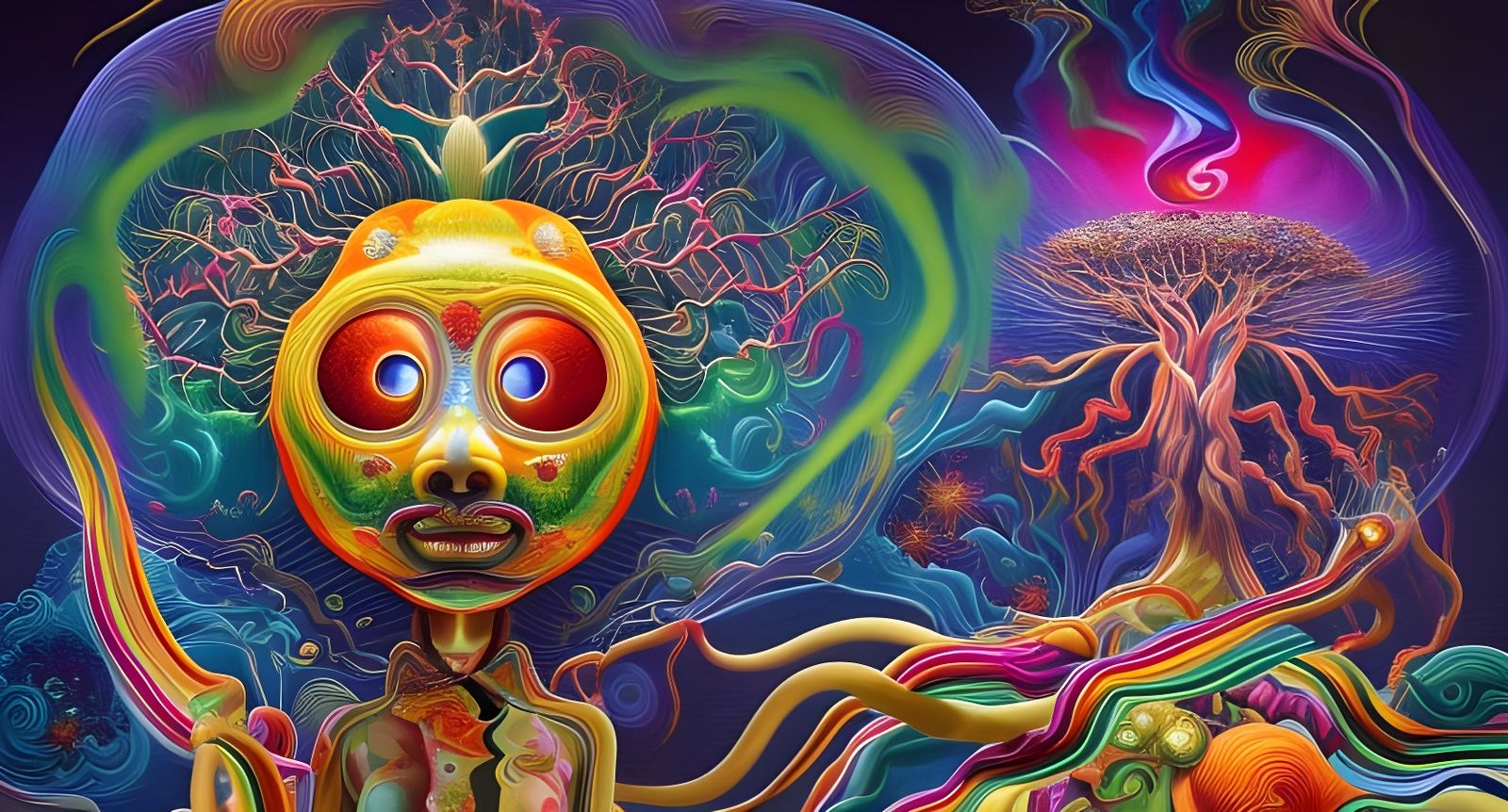 Exploding Renaissance Sun: Psychedelic Fantasy Art