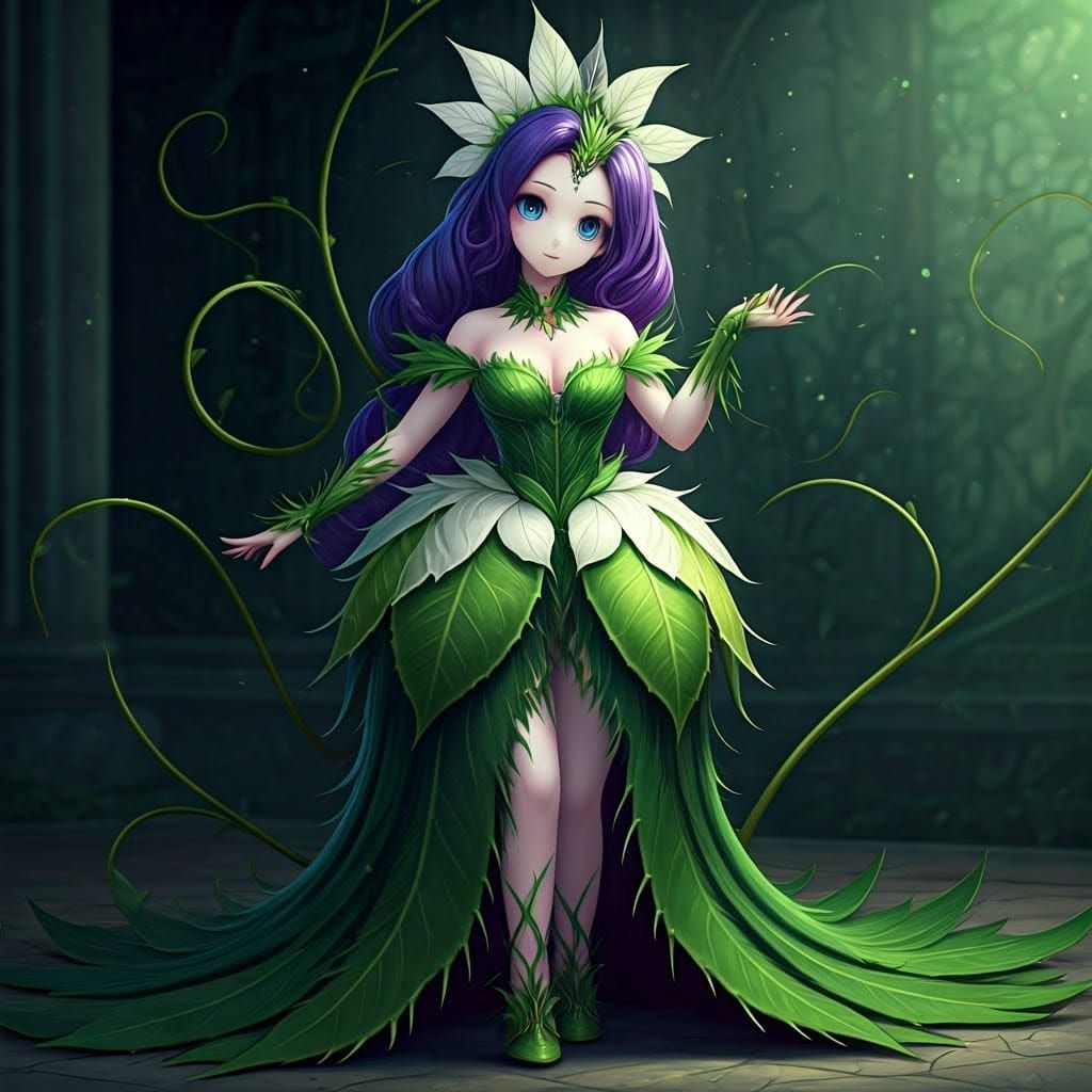 Elegant Rarity in a Venus Flytrap-Inspired Ball Gown
