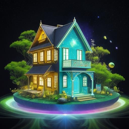 Lemon and Lime House in Astral Cosmic Style