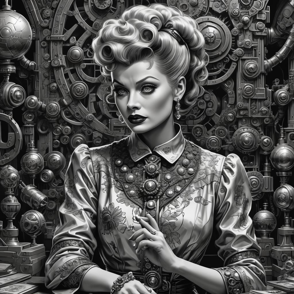 Lucille Ball as Psyker in Warhammer 40k, Kirby Style