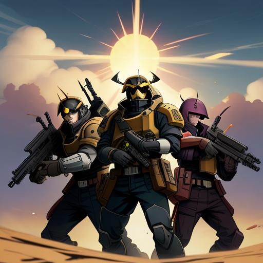 Helldivers 2 Anime-Style Cel-Shaded Manga Scan