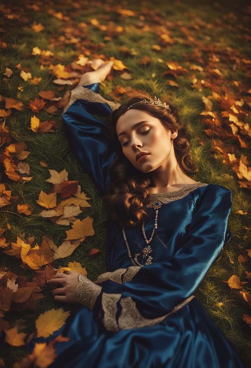 Medieval Lady in Autumnal Light