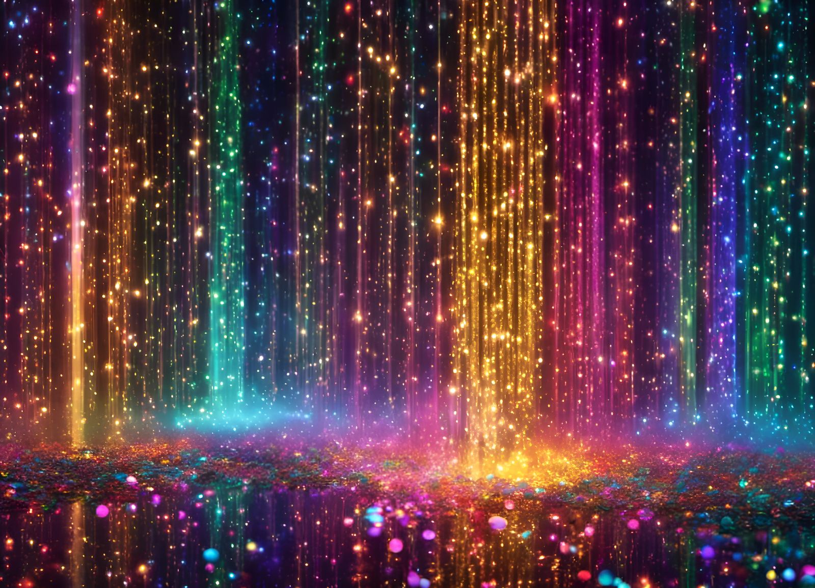 Colorful Glitter Rain Showers