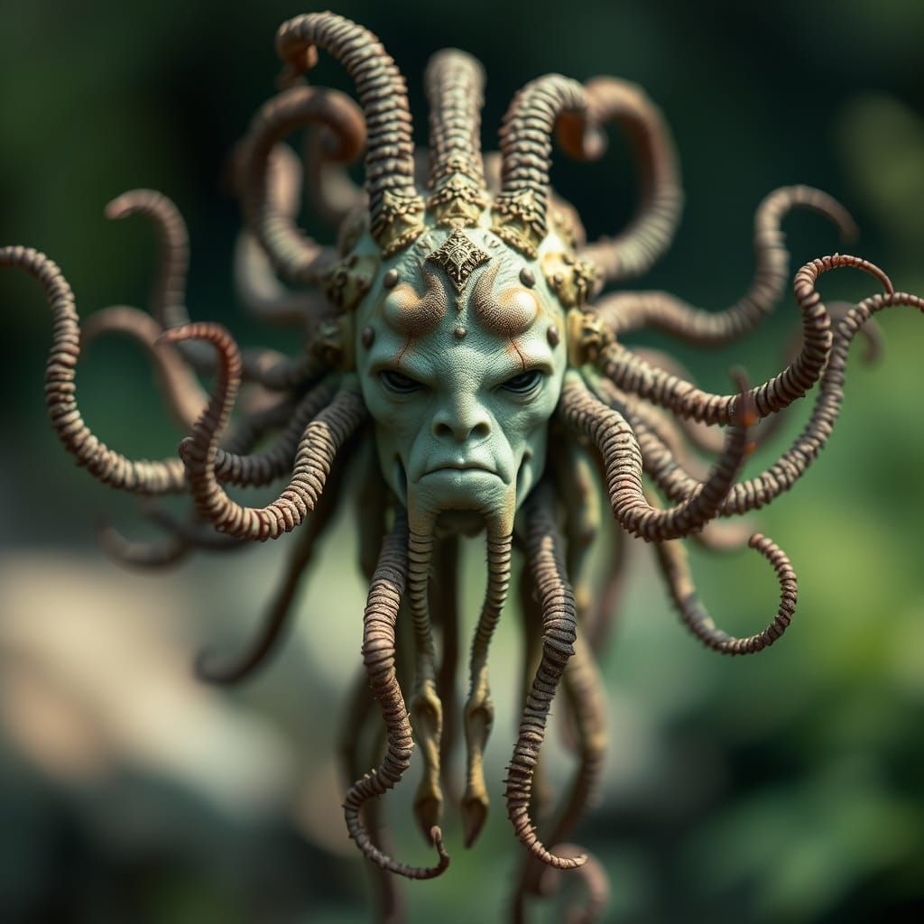 A Surreal Portrait of Medusa in Modern Twilight