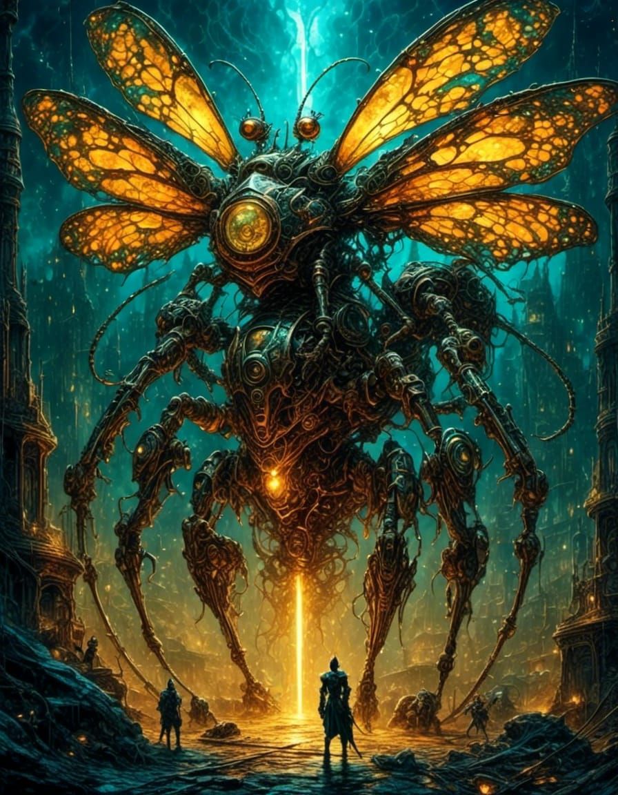 Armored Mecha Knight on Magical Battlefield