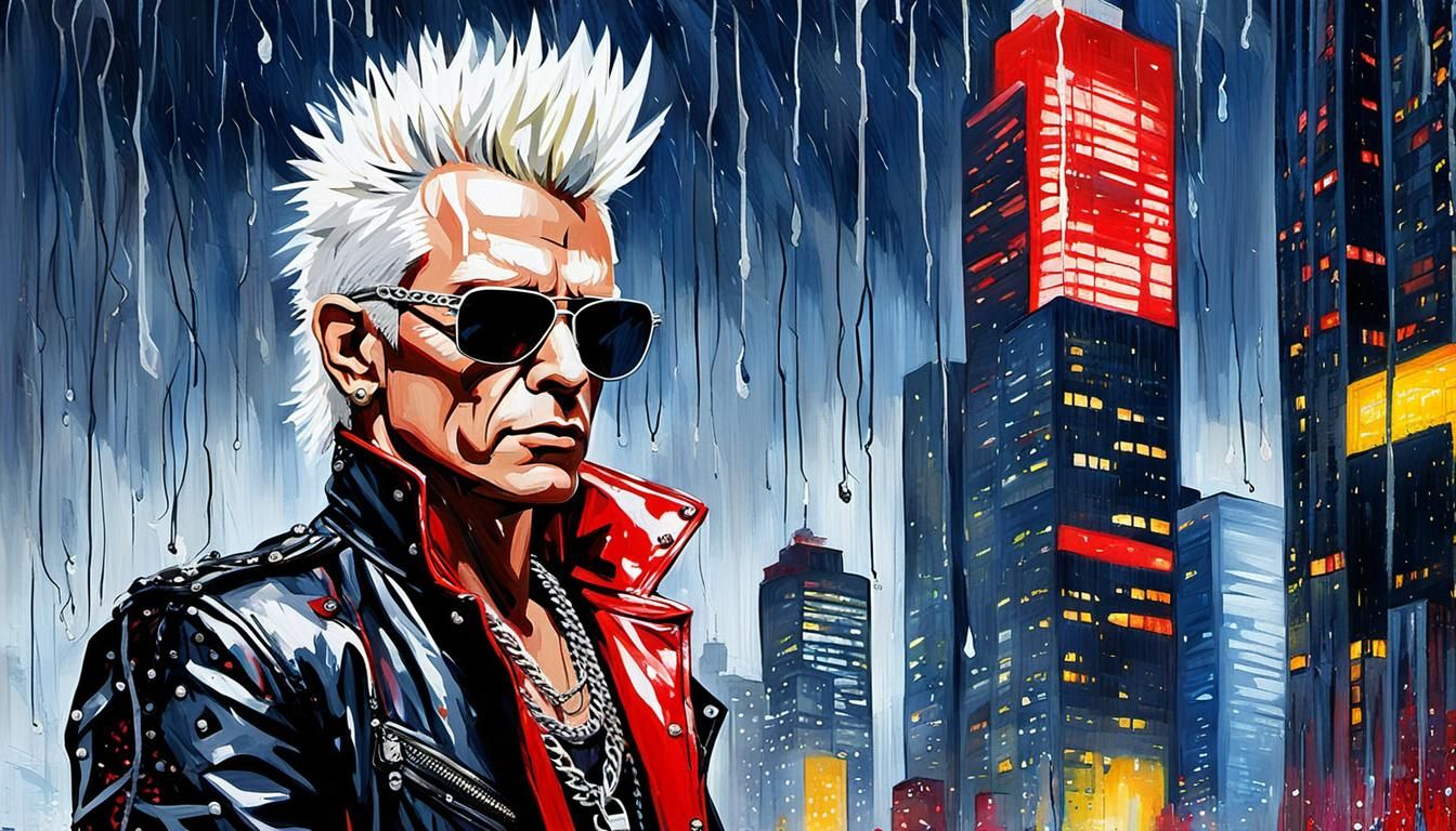 Billy Idol Portrait in Pop Art Style