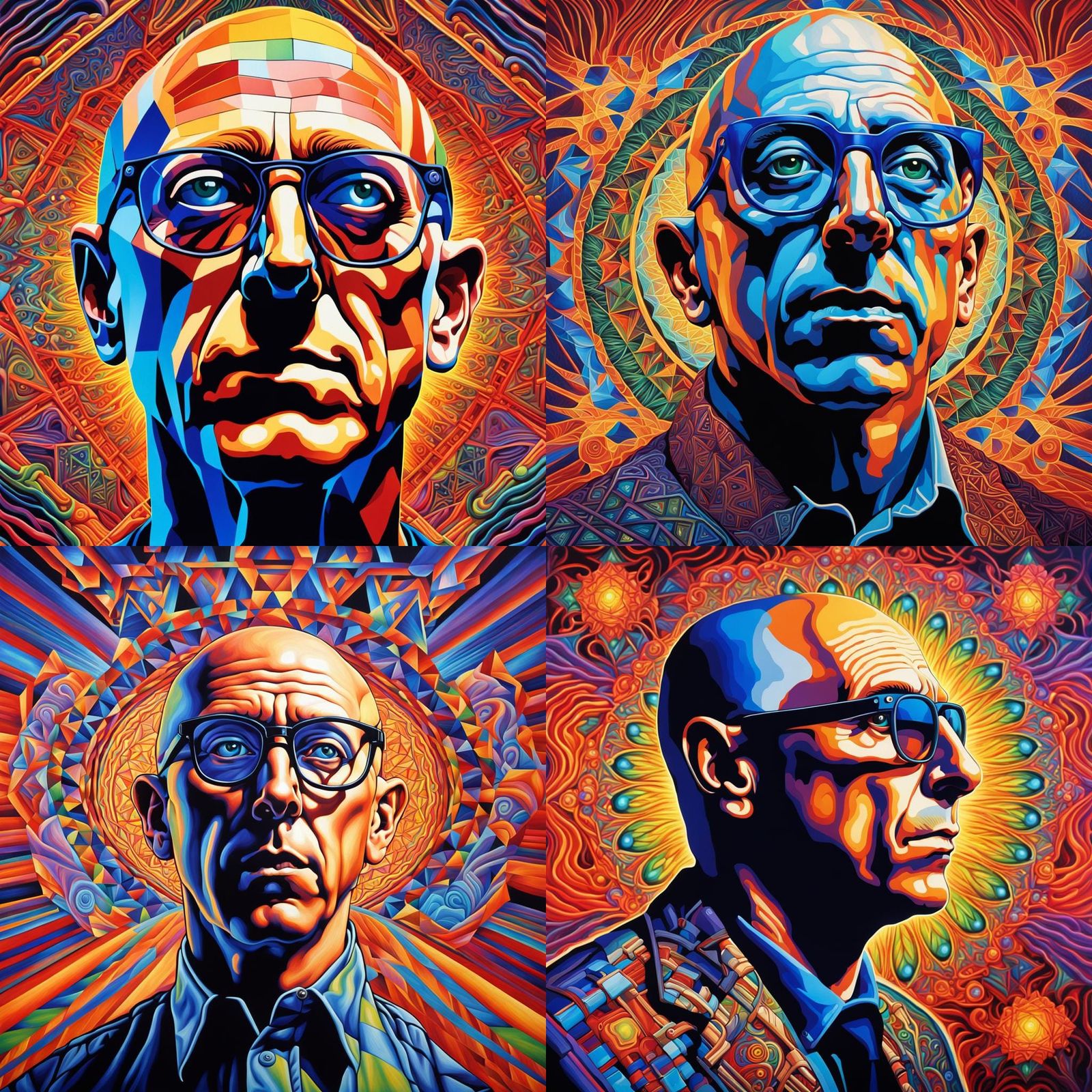 Maynard James Keenan in Vibrant Psychedelic Art