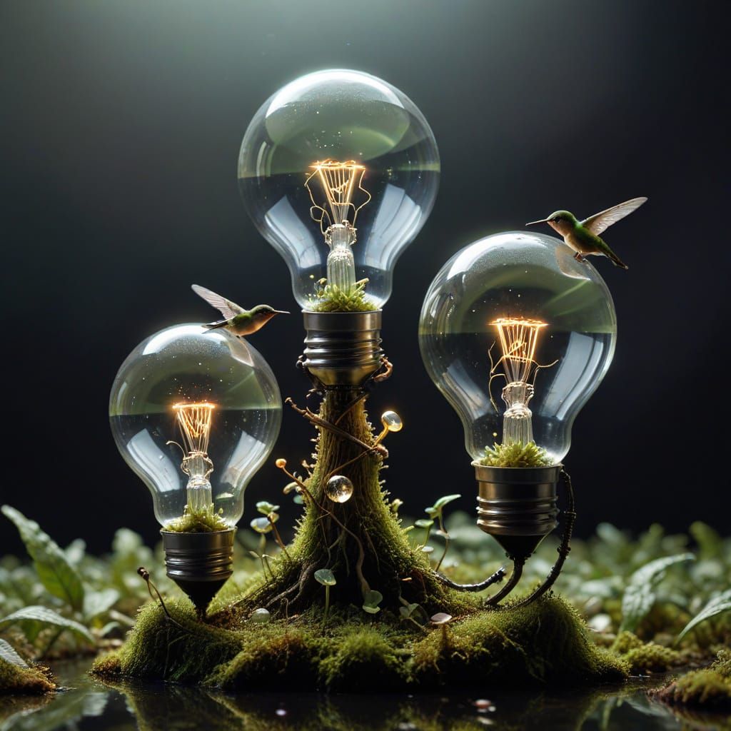 Surreal Light Bulbs: Macro Meets Micro