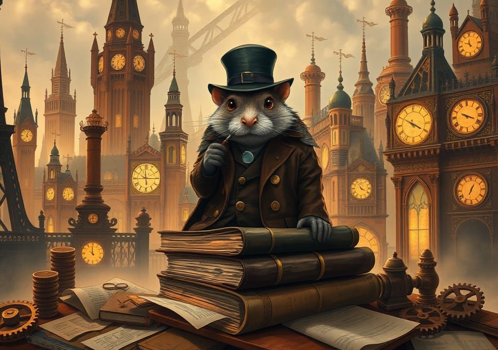 Steampunk Mole Detective in Clockwork City