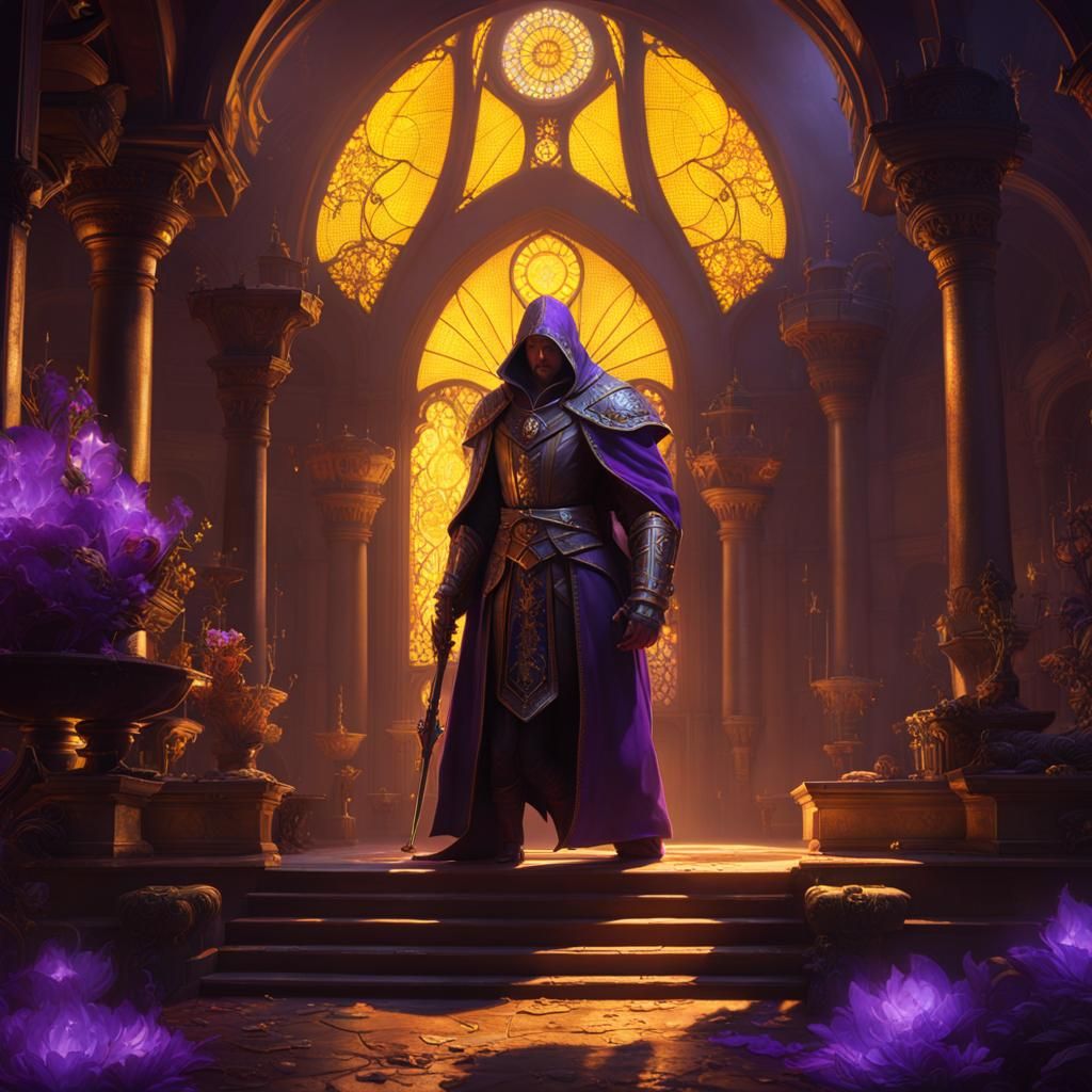 Dark Fantasy Landscape in Volumetric Lighting