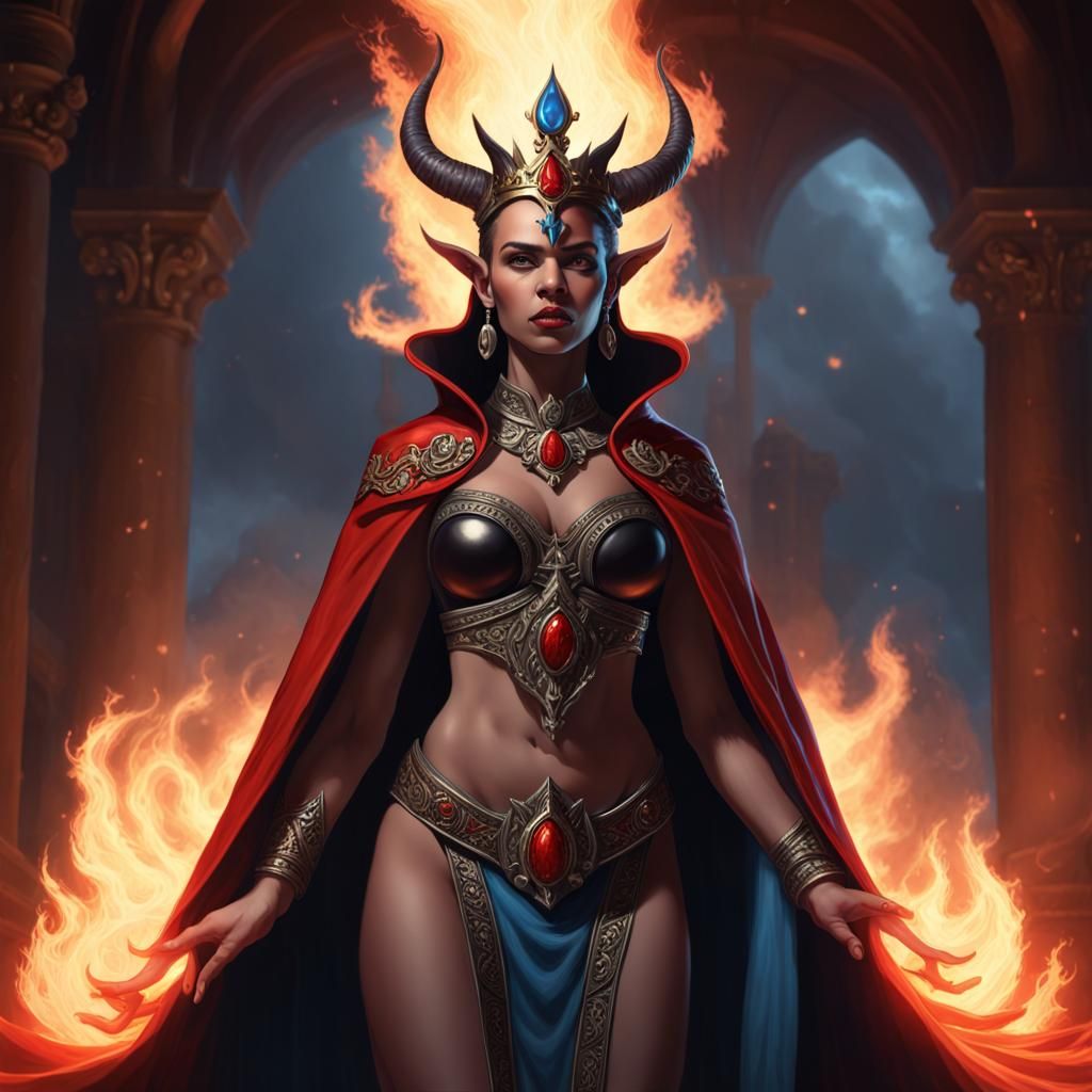 Pomba Gira in Dark Fantasy Concept Art