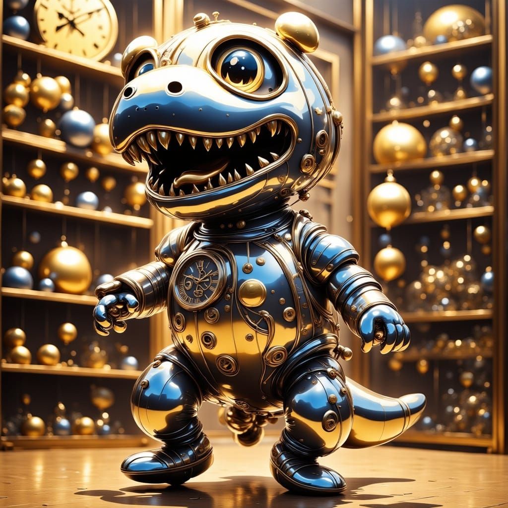 T-Rex in Vibrant, Playful Color Palette