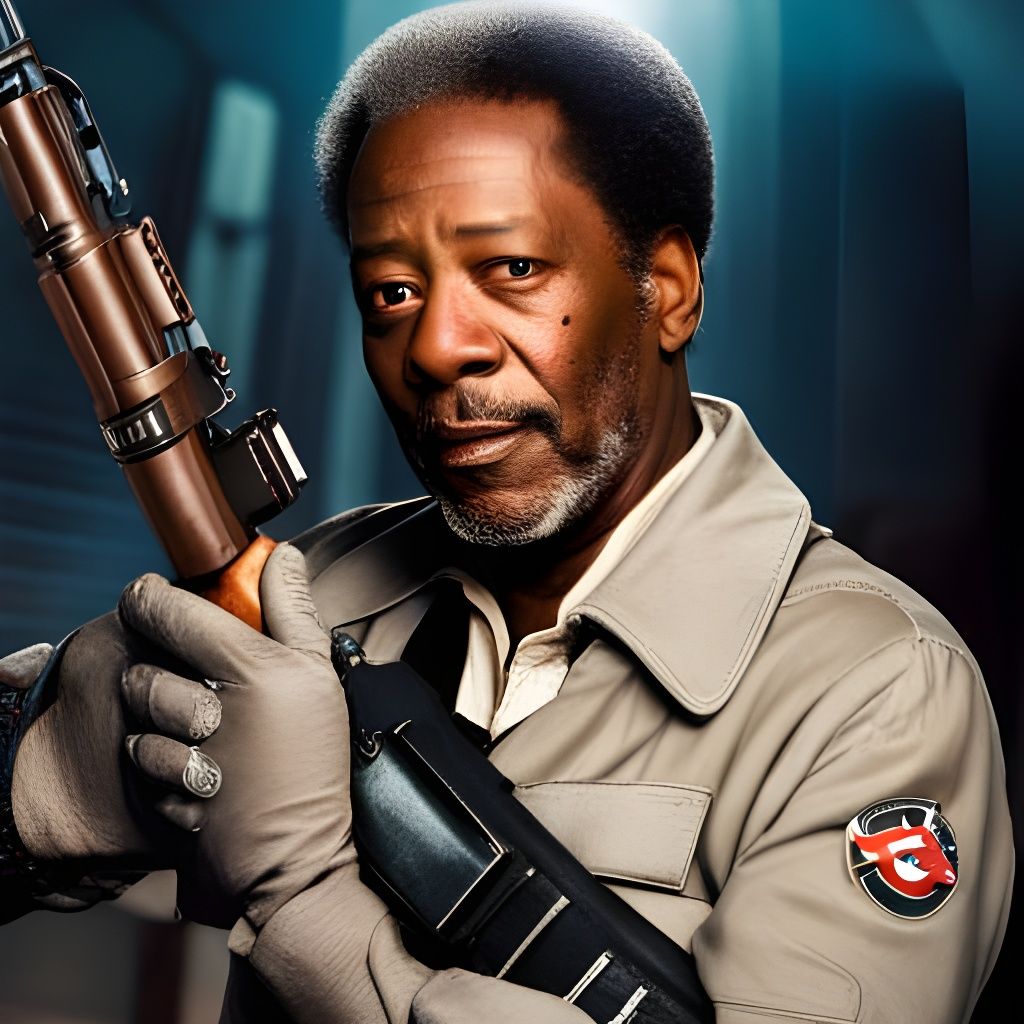 Morgan Freeman Reimagined as Peter Venkman