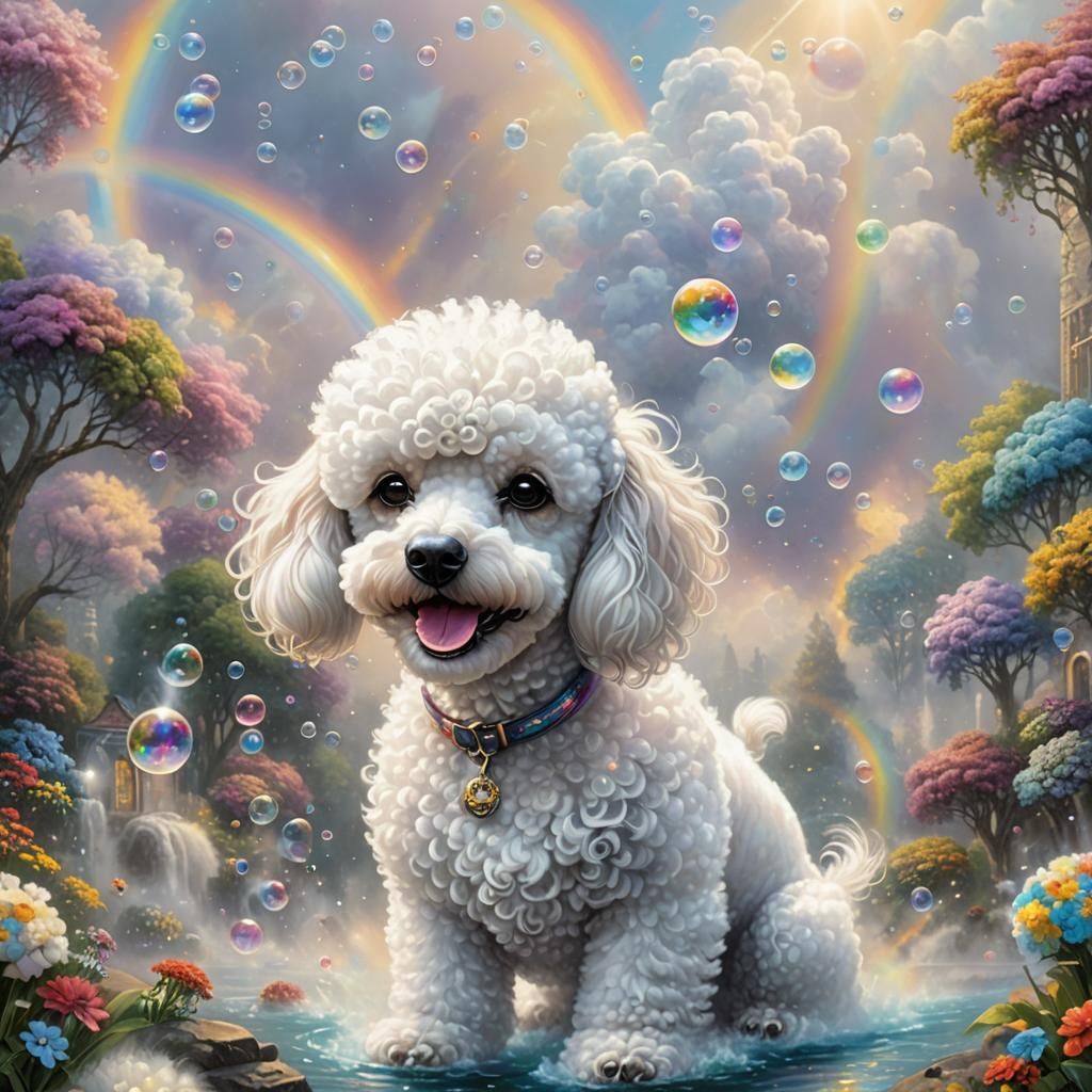 Poodle's Ethereal Fantasy in Hyperdetailed Style