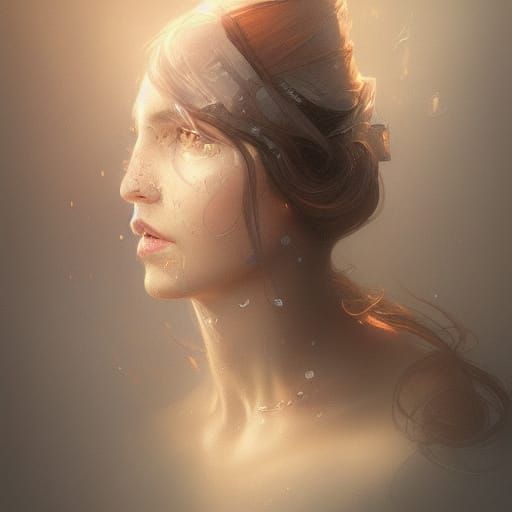 Fading Ghost Portrait in Hyperdetailed Style
