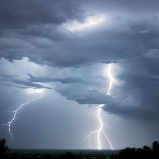 Dramatic Thunderstorm with Lightning Display