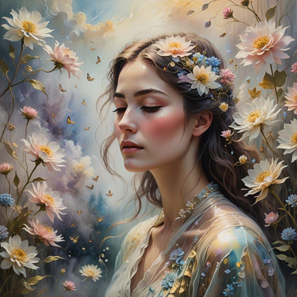 Ethereal Impressionistic Portrait in Soft Focus