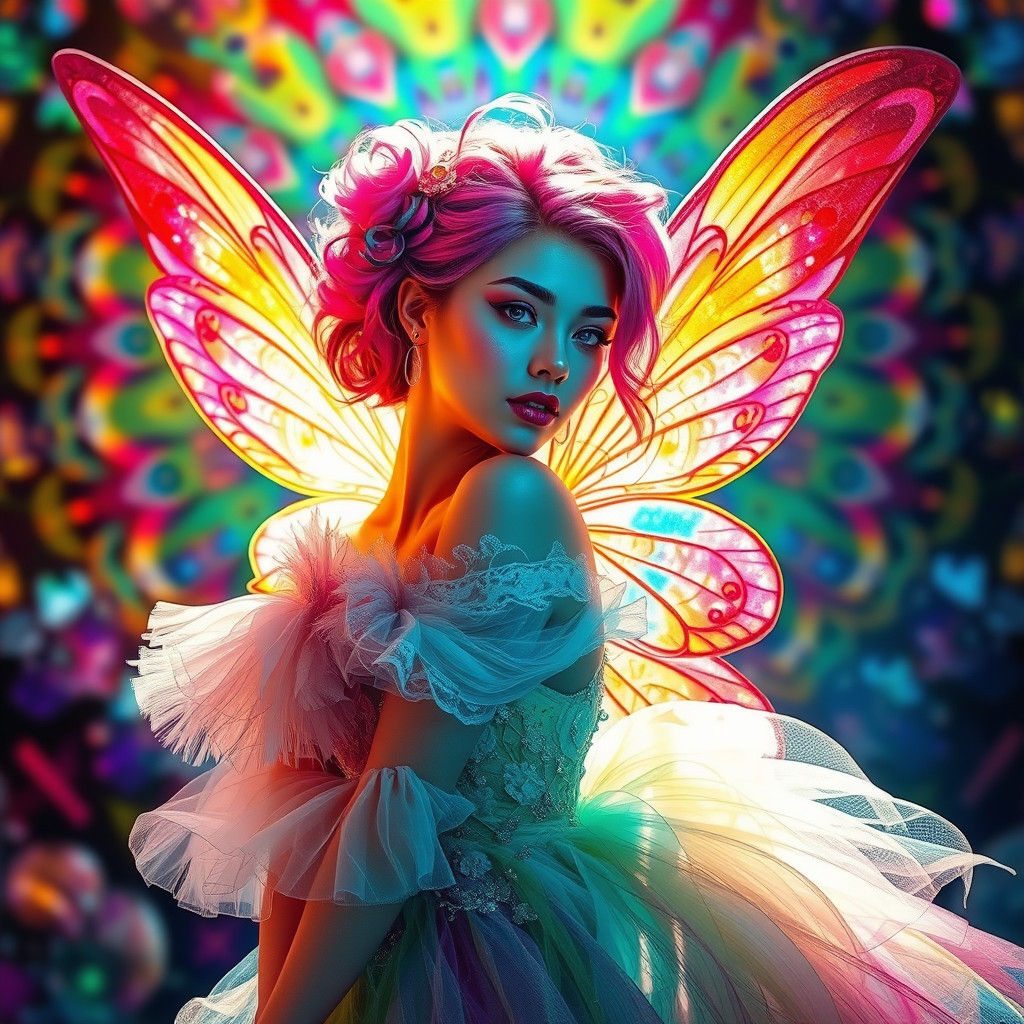 Rainbow Fairy in Haute Couture Attire