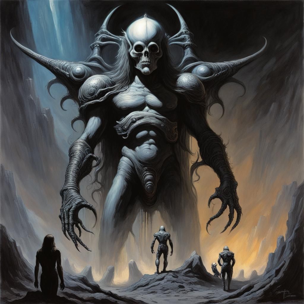 Nebula Warrior in Giger Style