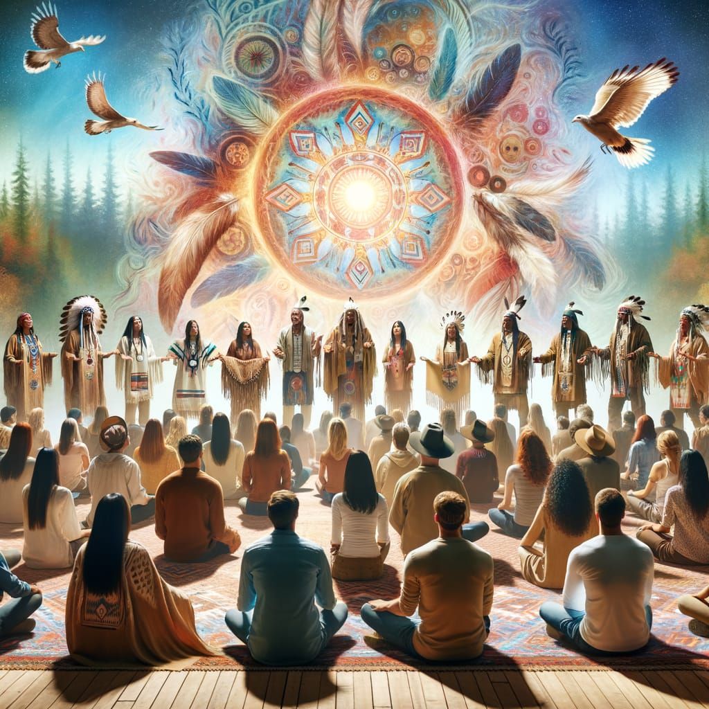 Native Americans in Harmony with the Great Spirit