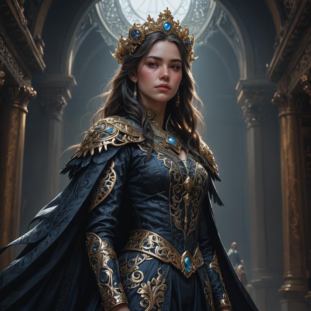 Ornate Portrait in Hyper-Realistic Digital Art Style