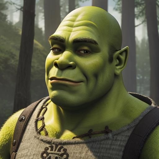 Realistic Shrek Render