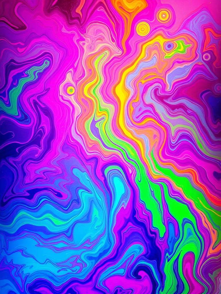 Bioluminescent Abstract Art with Radiant Energy