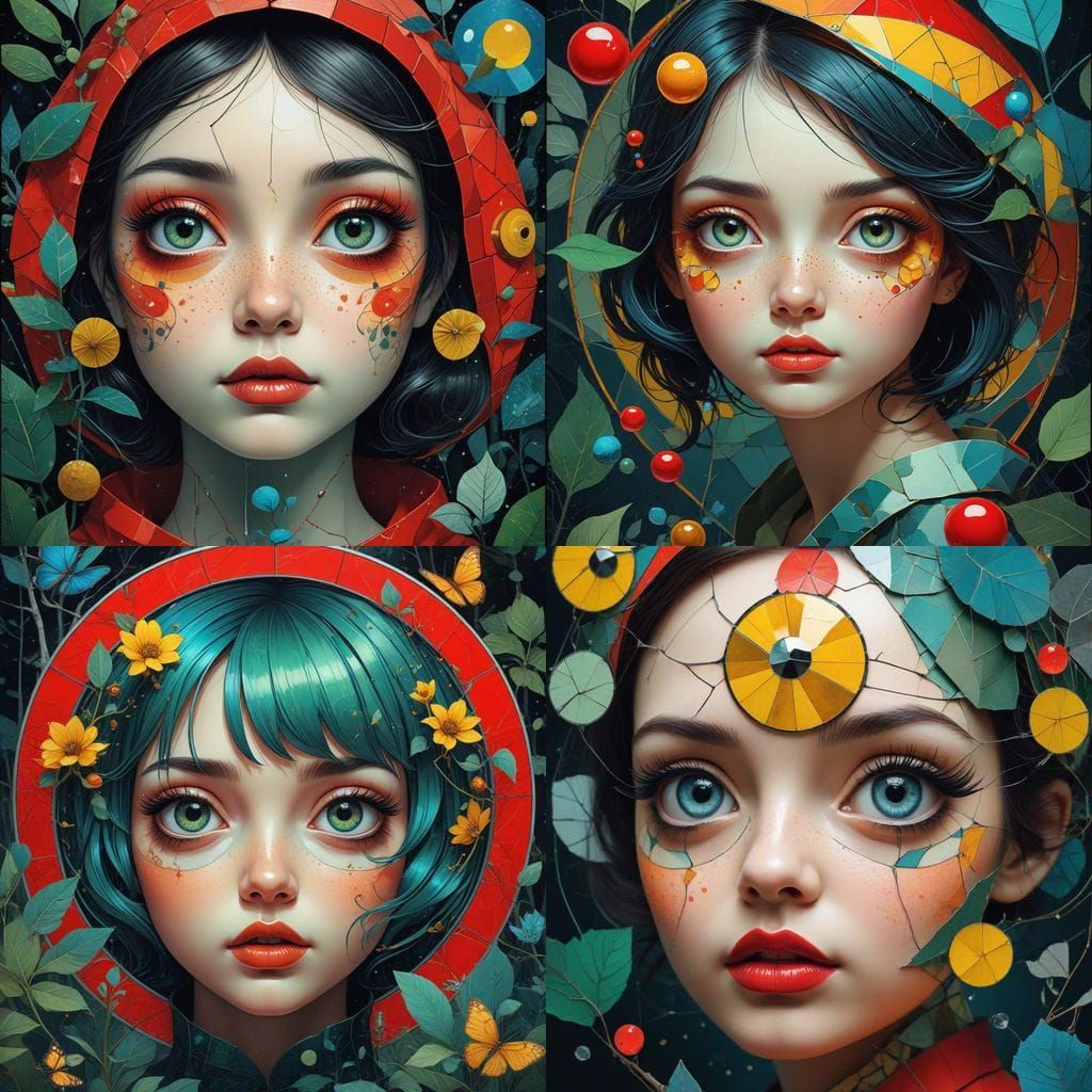 Hyper Cute Lady Portrait With Big Eyes