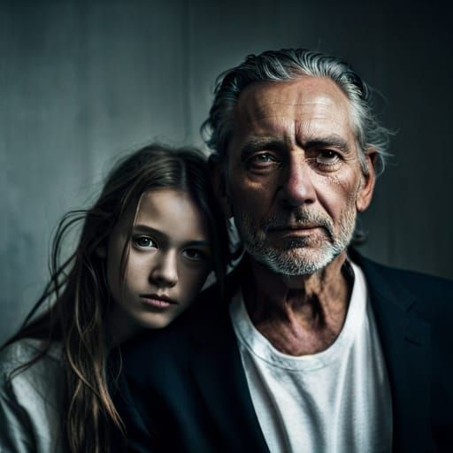 Proud Father and Daughter Portrait