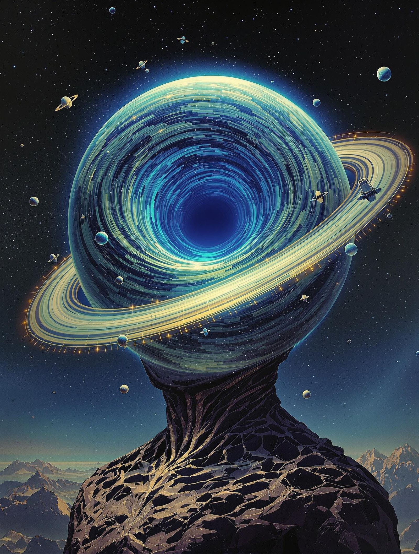 Cosmic Entity in Starry Void