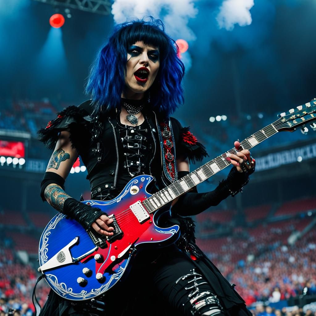 Mexican Rock Star Shreds Guitar in Concert