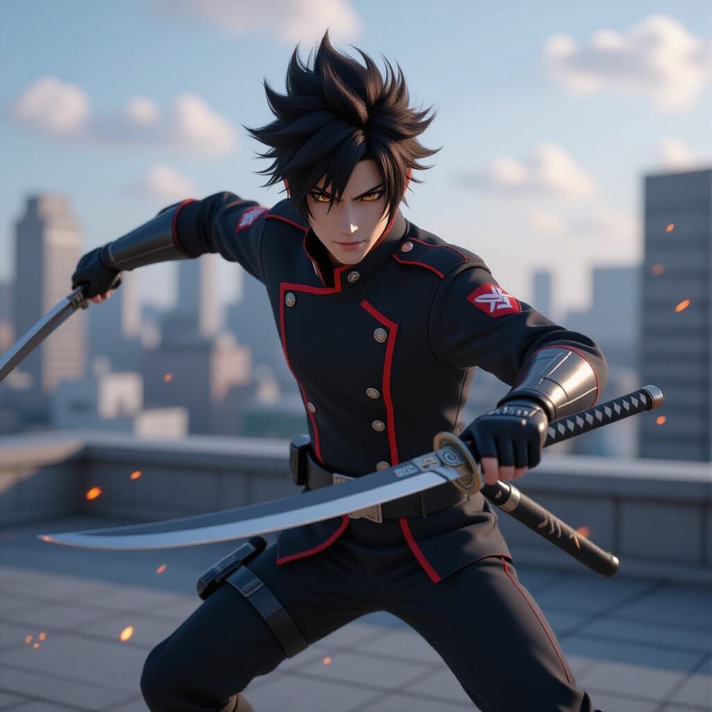 Cosplayer as Soshiro Hoshina with Mono-Molecular Blades