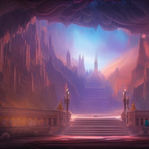 Crystalline Staircase to the Sun: Matte Painting