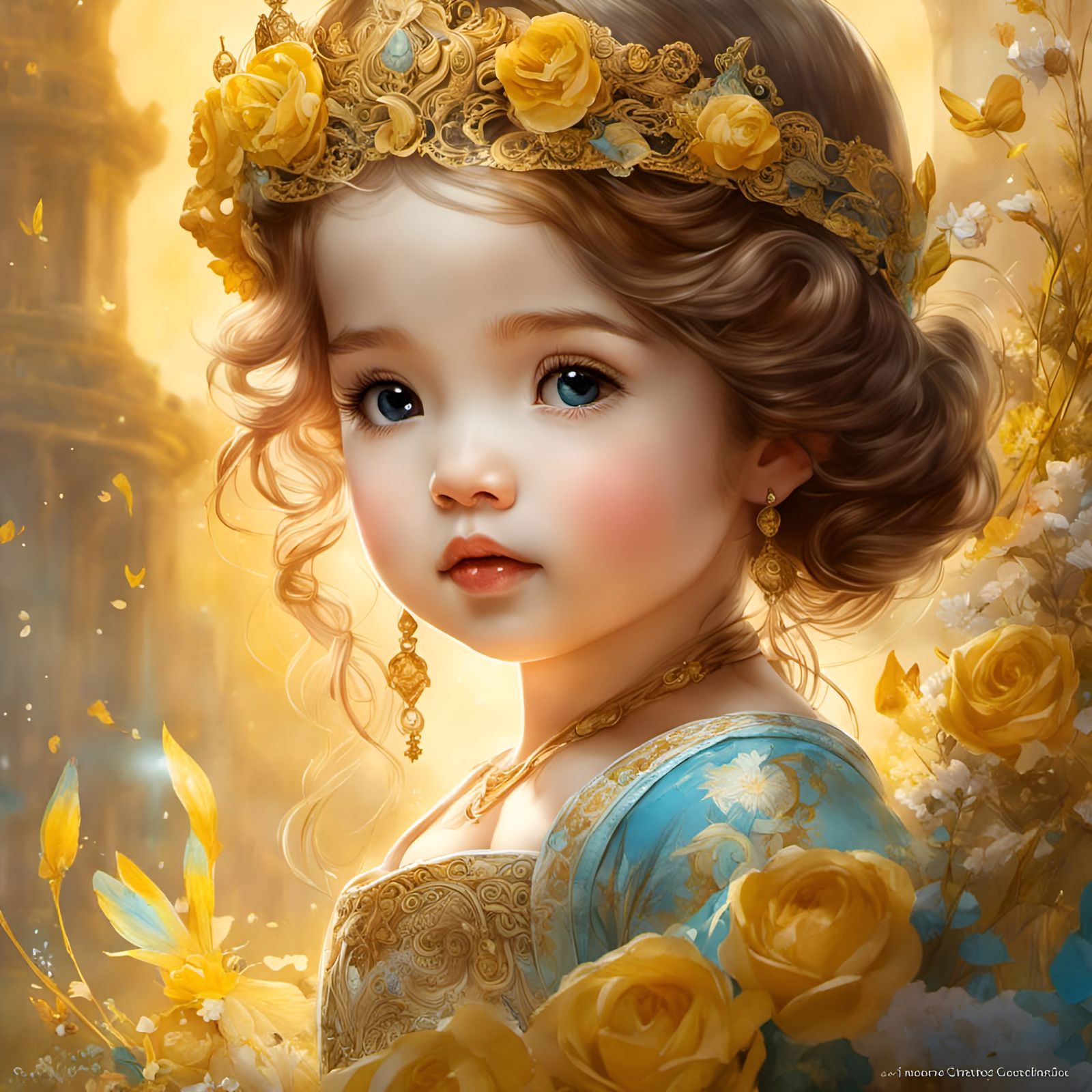 Chibi Baby Princess Belle Portrait