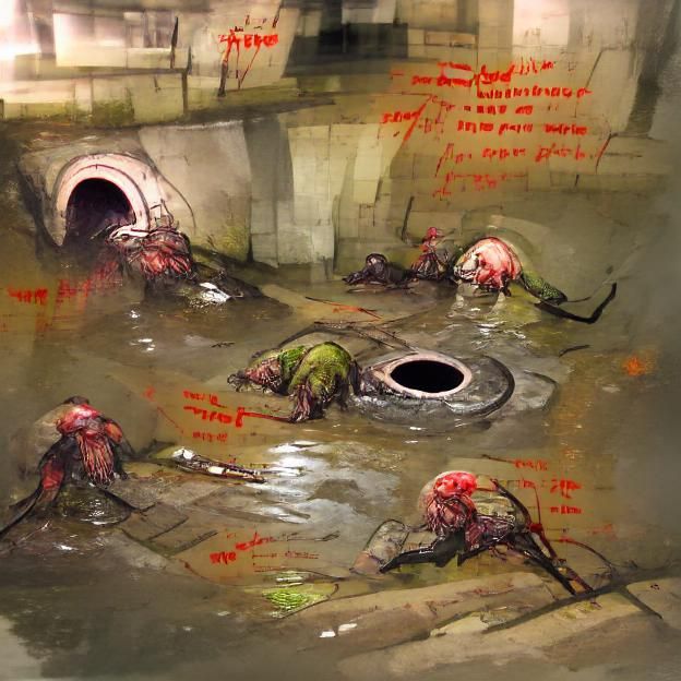 Bleak Sewers: Concept Art of Despair