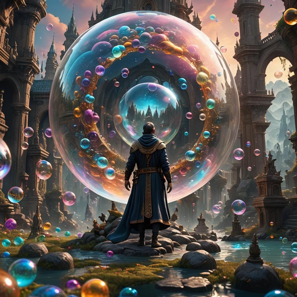 Bubble art, the holiest man in the world