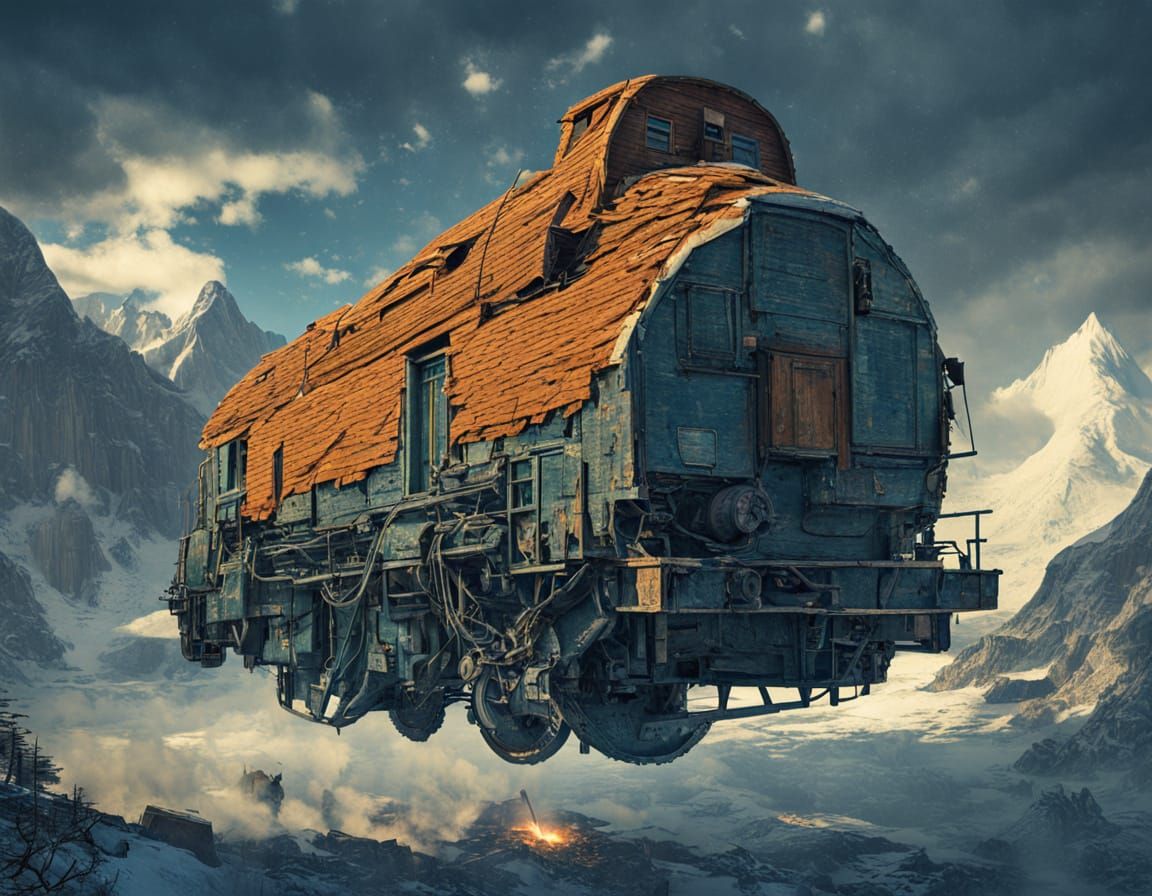 Psychedelic Alien Landscape with Vibrant Flora