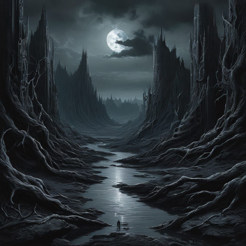 Soul Trapped in Infernal Chiaroscuro