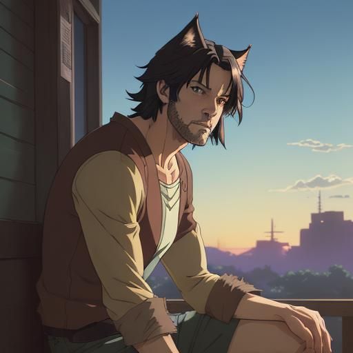 Bigby Wolf in Anime Style, Studio Ghibli Visual